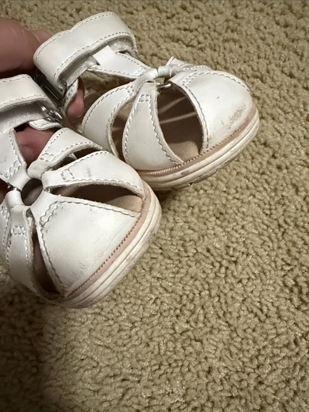 Stride Rite White Open-Toe Infant Sandals Size 6